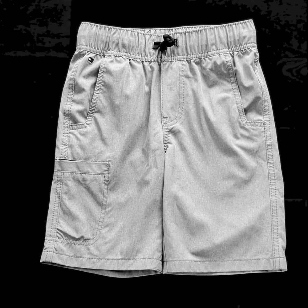 Tommy Hilfiger Shorts Boys Light Grey Cargo Elastic Waist Size 8/10